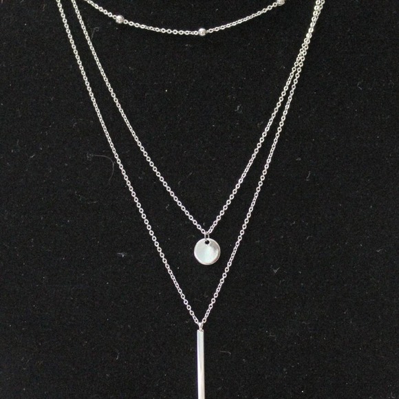 New Sterling Silver 925 Three Stand Necklace N96 - Picture 3 of 4